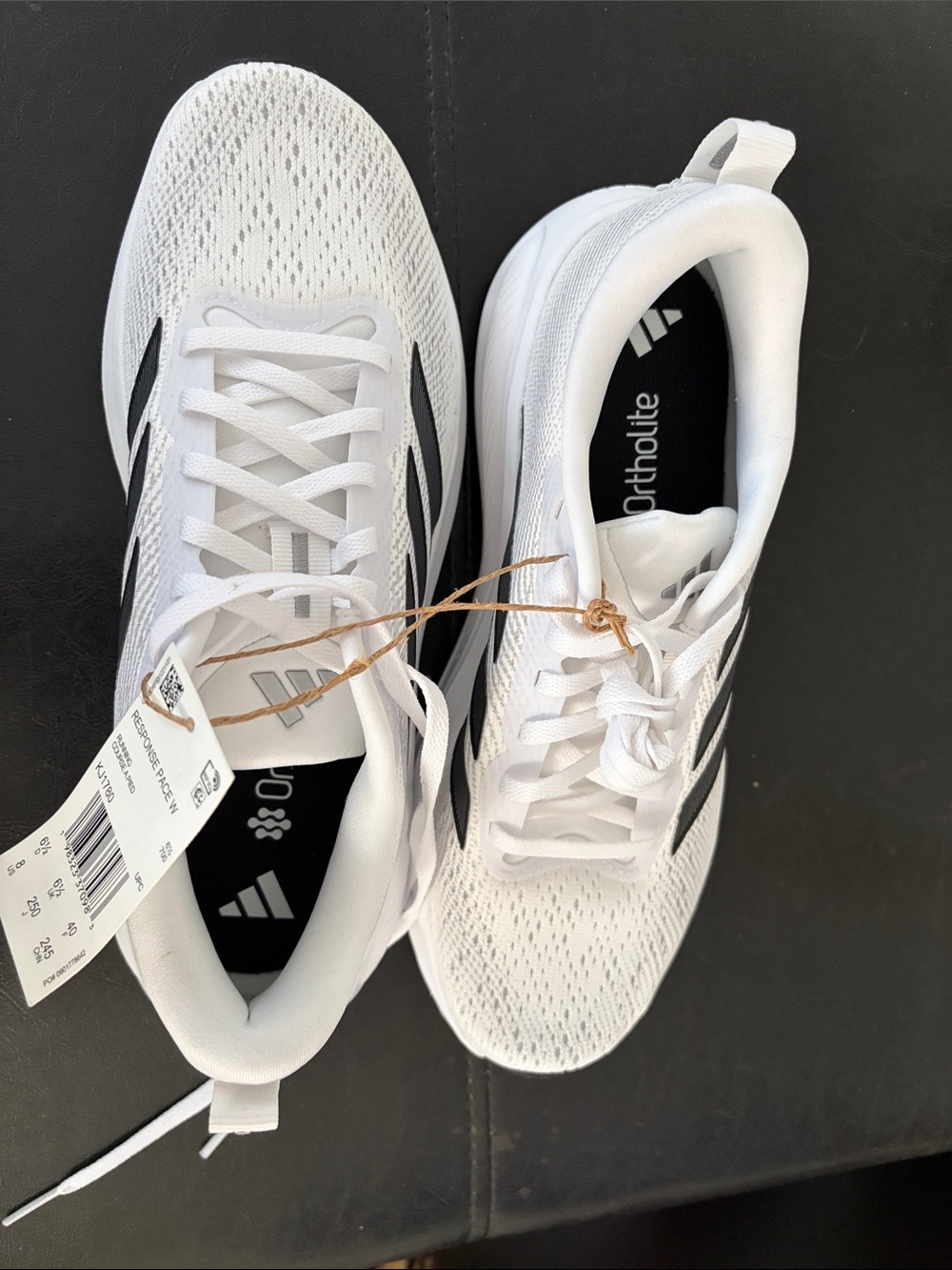 adidas Women’s White Athletic Sneakers with Black Accents